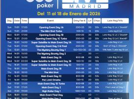 888poker Live Madrid 2026 Calendario