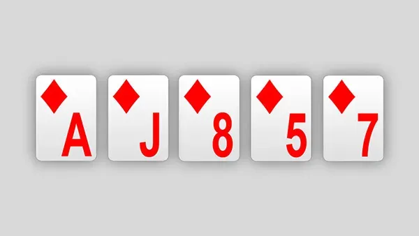 Mano de poker con color